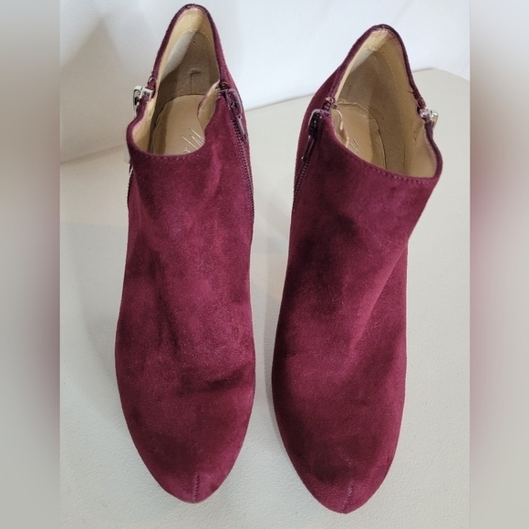 Marc Fisher Faux Suede September2 - Dark Plum Ankle Bootie - Size 6.5 - Picture 6 of 13